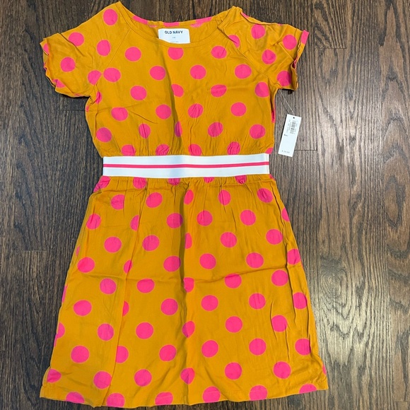 Old Navy Other - New with Tags polka dot mustard and pink dress